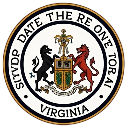 state, seal, virginia, rectangle transparent PNG cut-out