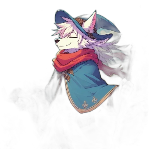 hat, mask, staff, dragon transparent PNG cut-out