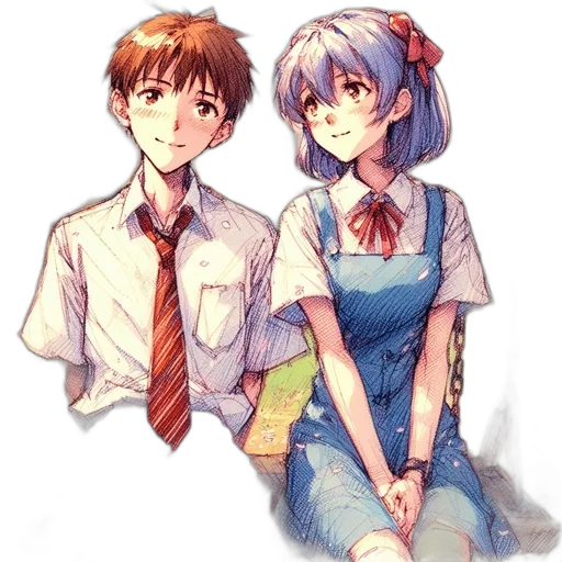 dress, robot, anime, watercolor transparent PNG cut-out