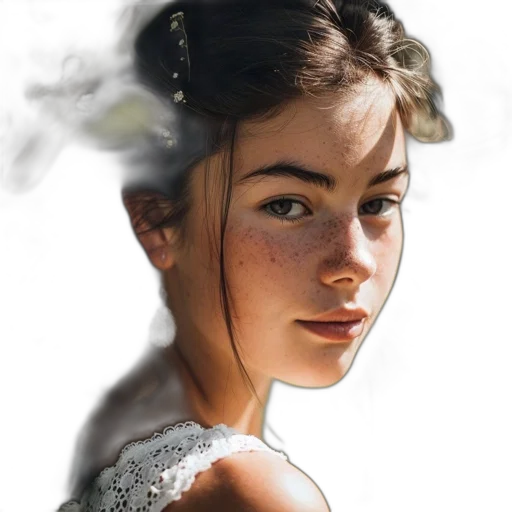 face, dress, crown, jewelry transparent PNG cut-out