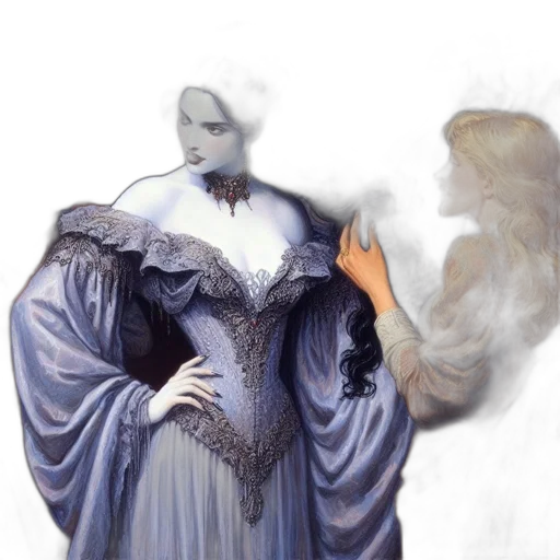 dress, mask, concept art, fantasy art transparent PNG cut-out