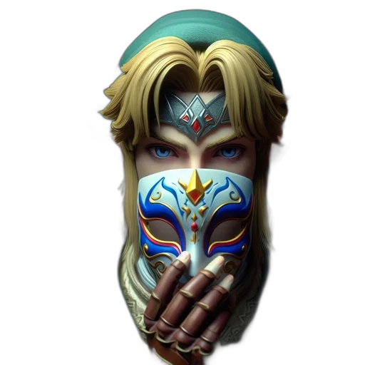 mask, face, crown, weapon transparent PNG cut-out