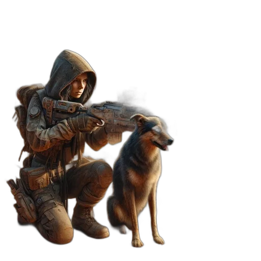 weapon, staff, animal, creature transparent PNG cut-out