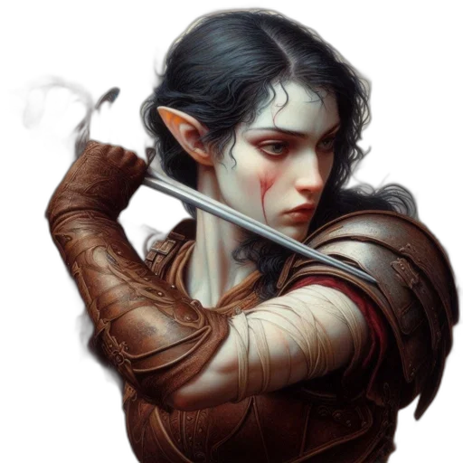 sword, staff, dragon, fantasy art transparent PNG cut-out