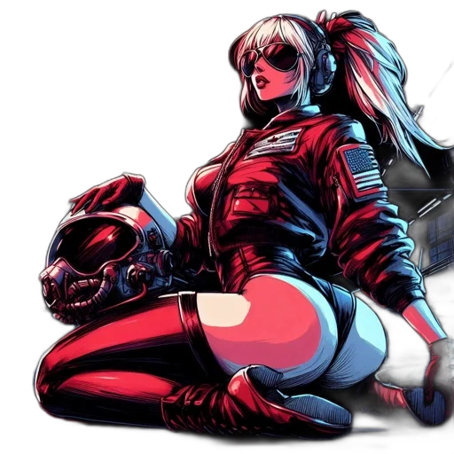 jacket, robot, weapon, cyberpunk transparent PNG cut-out