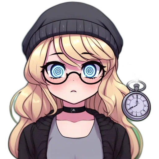 hat, staff, face, anime transparent PNG cut-out