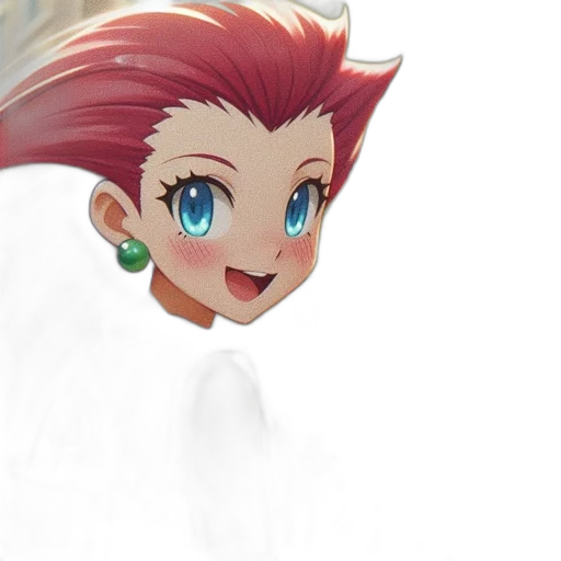face, hair, staff, creature transparent PNG cut-out