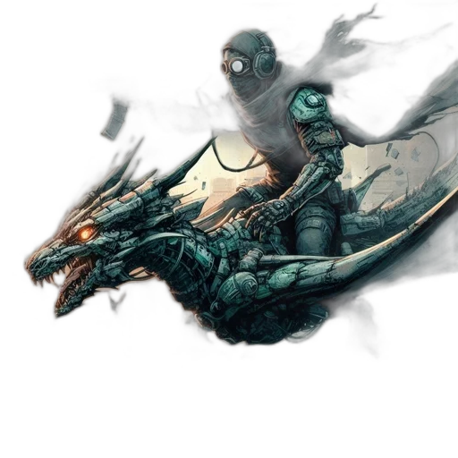 dragon, creature, mask, weapon transparent PNG cut-out