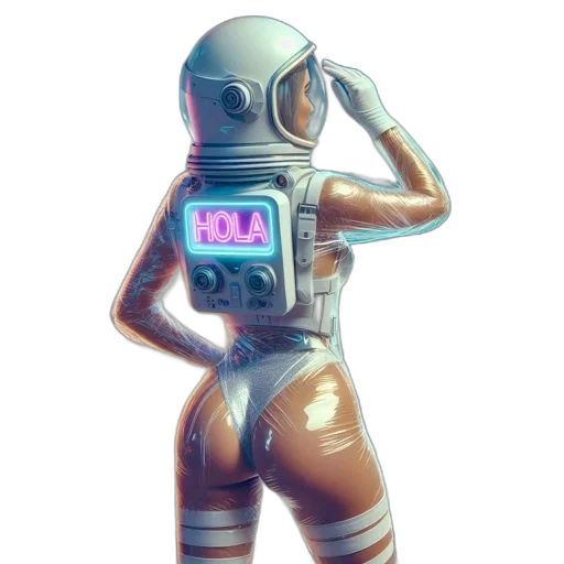 robot, dress, jacket, staff transparent PNG cut-out