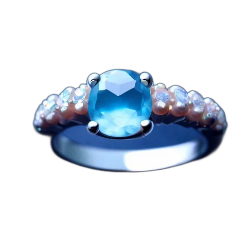 jewelry, crown, 3d render, blue transparent PNG cut-out