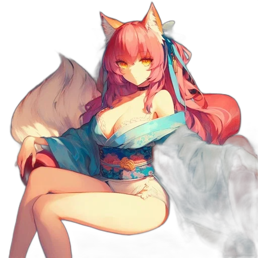 dragon, dress, staff, fantasy art transparent PNG cut-out