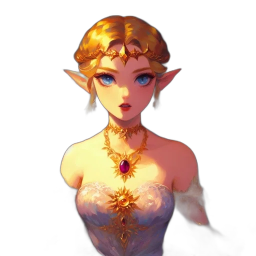 crown, dress, jewelry, staff transparent PNG cut-out