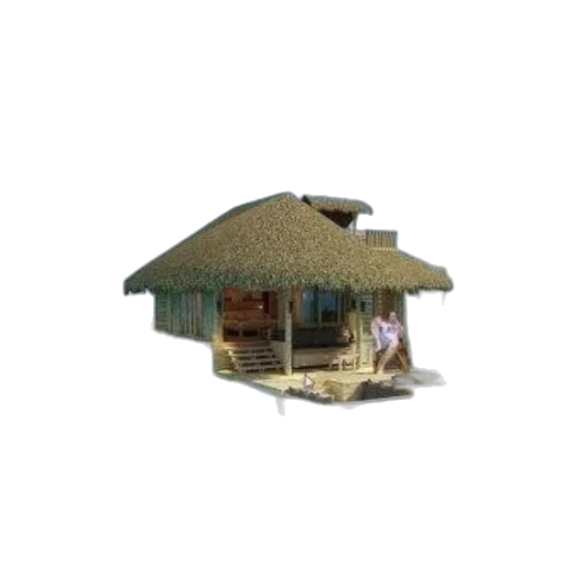 building, umbrella, furniture, 3d render transparent PNG cut-out
