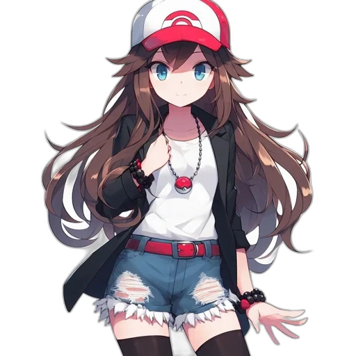 hat, dress, staff, hair transparent PNG cut-out