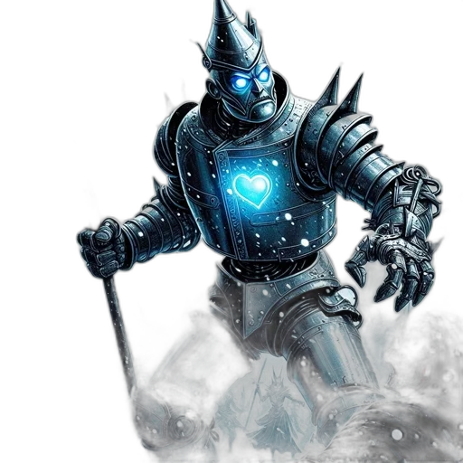 robot, sword, staff, concept art transparent PNG cut-out