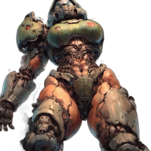 robot, weapon, creature, face transparent PNG cut-out