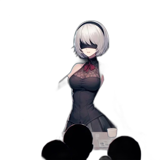 dress, robot, mask, weapon transparent PNG cut-out