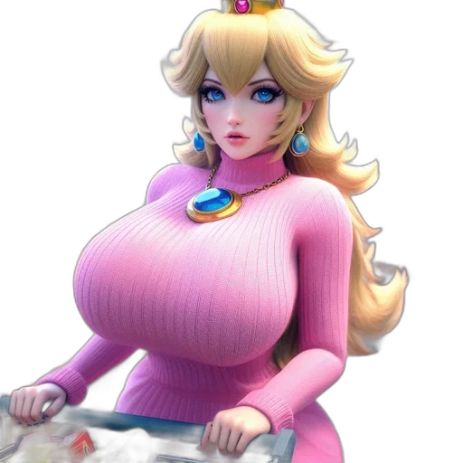 dress, 3d render, concept art, vaporwave transparent PNG cut-out