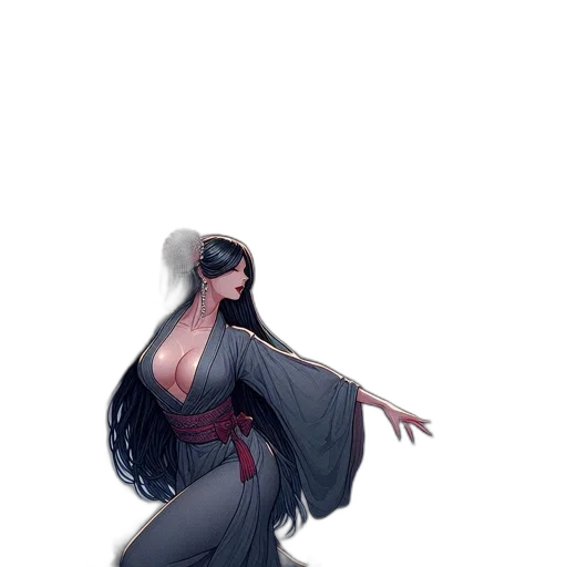 dress, staff, creature, mask transparent PNG cut-out