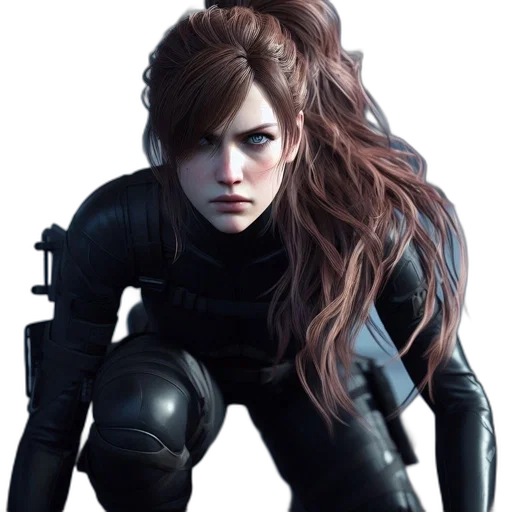concept art, comic book art, 3d render, cyberpunk transparent PNG cut-out