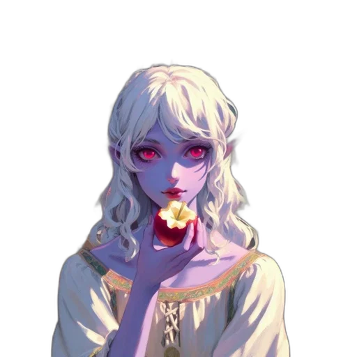flower, staff, face, jewelry transparent PNG cut-out