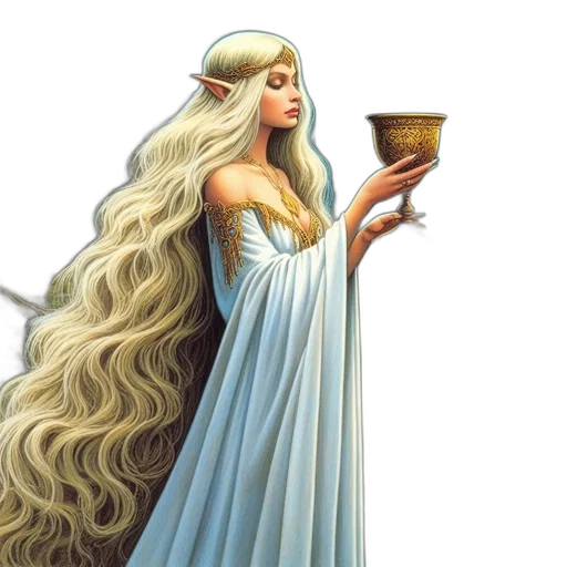 hair, dress, fantasy art, concept art transparent PNG cut-out