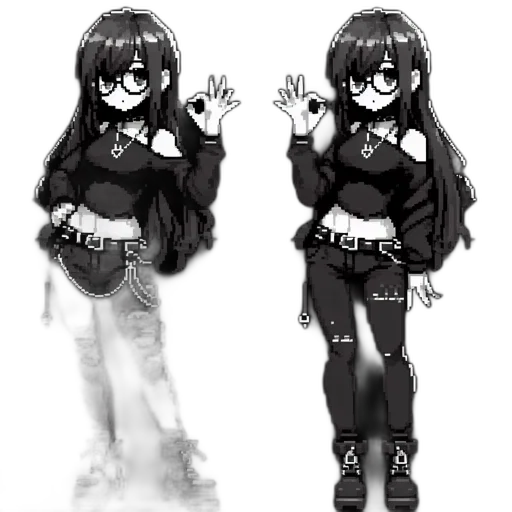 mask, dress, creature, pixel art transparent PNG cut-out