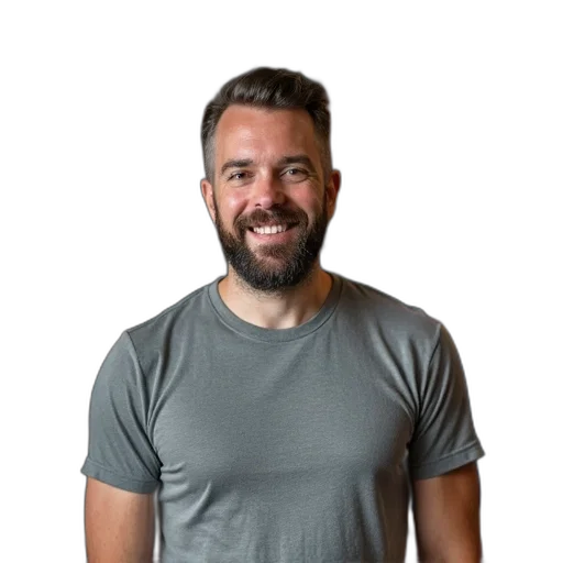 staff, jacket, face, hair transparent PNG cut-out