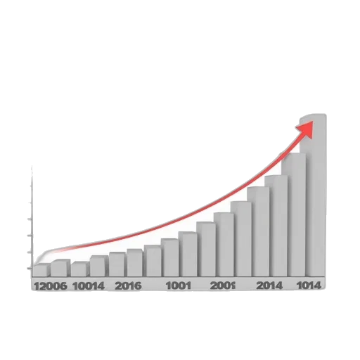 graph, shows, growth, cross transparent PNG cut-out