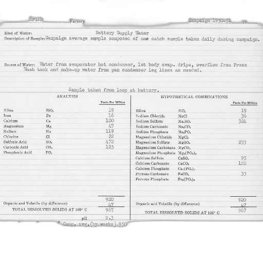 document, titled, water, analysis transparent PNG cut-out