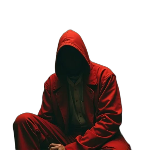 jacket, mask, staff, face transparent PNG cut-out
