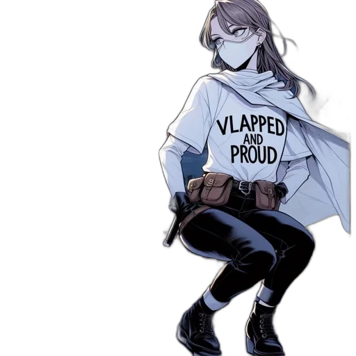 jacket, weapon, dress, concept art transparent PNG cut-out