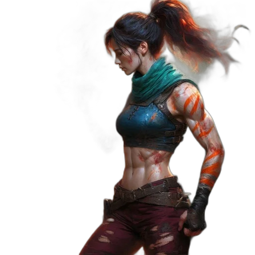 concept art, cyberpunk, fantasy art, comic book art transparent PNG cut-out