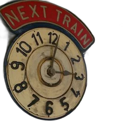 vintage-style, clock, train, station transparent PNG cut-out