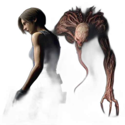 creature, hair, mask, dress transparent PNG cut-out
