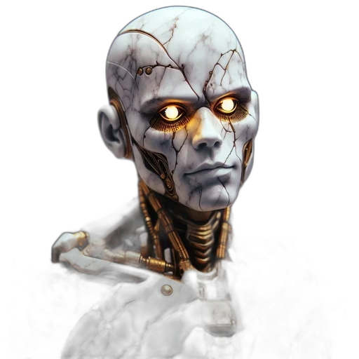 robot, face, mask, creature transparent PNG cut-out