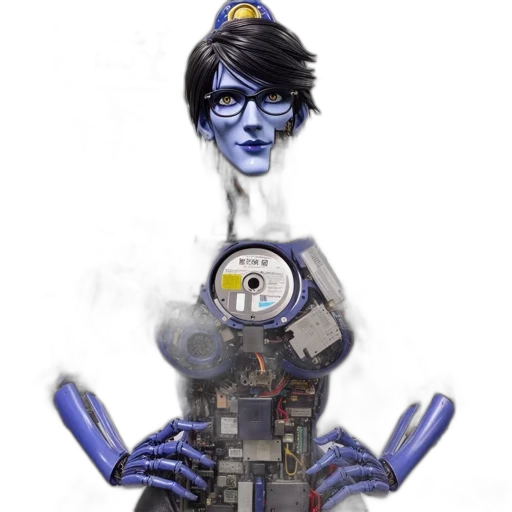 robot, staff, face, dress transparent PNG cut-out