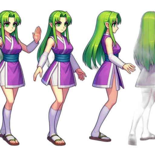 dress, concept art, anime, vaporwave transparent PNG cut-out