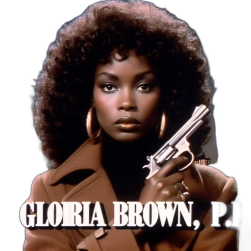 weapon, woman, large, afro transparent PNG cut-out