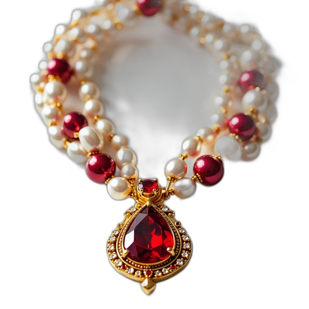 jewelry, crown, 3d render, red transparent PNG cut-out
