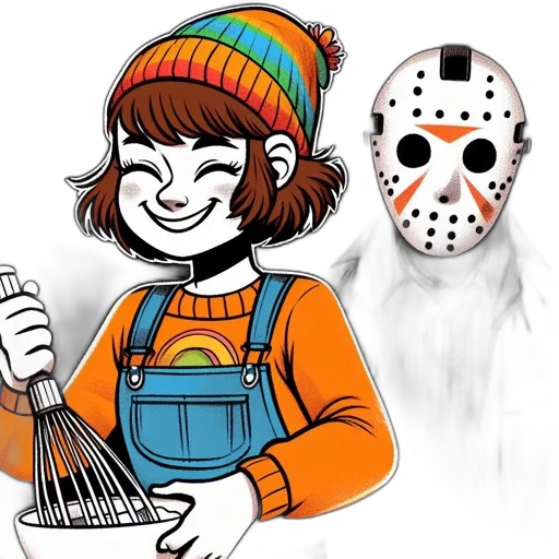 mask, concept art, cartoon, comic book art transparent PNG cut-out