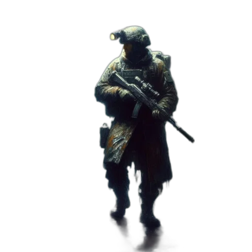 weapon, sword, jacket, staff transparent PNG cut-out