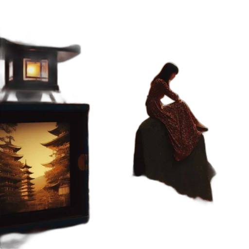 bottle, dress, concept art, 3d render transparent PNG cut-out