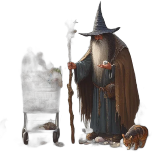 staff, hat, concept art, fantasy art transparent PNG cut-out