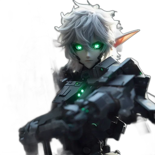 robot, dragon, weapon, staff transparent PNG cut-out