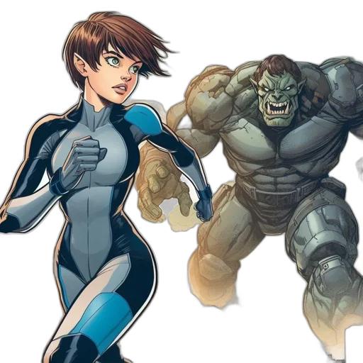 comic book art, concept art, animated, scene transparent PNG cut-out