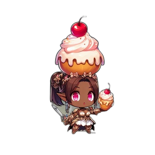 food, staff, crown, pixel art transparent PNG cut-out