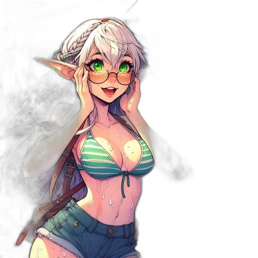 dragon, creature, dress, staff transparent PNG cut-out