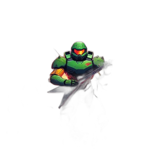 weapon, robot, staff, creature transparent PNG cut-out