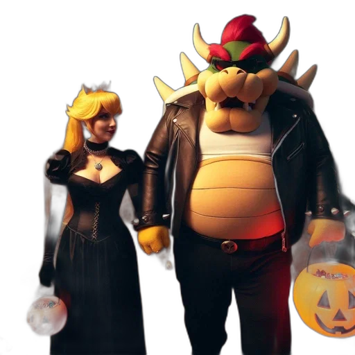concept art, 3d render, golden, two transparent PNG cut-out